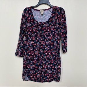 Eyelash 3/4 Sleeve Scoop Neck Top